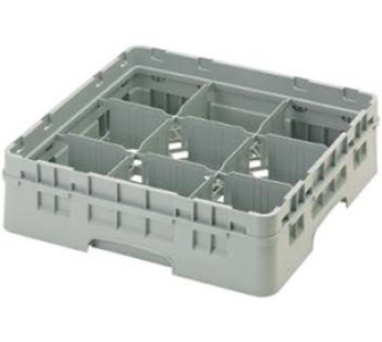 GLASS RACK – 9 COMPARTMENT 500 X 500 X 143 mm (GREY) CAMBRO