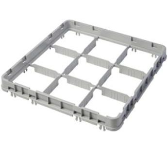 GLASS RACK EXTENDER – 9 COMPARTMENTS 500X500X50 MM (GREY) CAMBRO