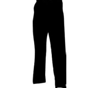 CHEFS TROUSERS BLACK ZIP – LARGE *38-40
