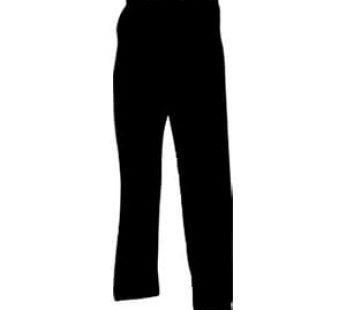 CHEFS TROUSERS BLACK ZIP – SMALL *30-32