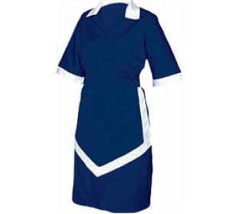 LADIES HOUSEKEEPING 3PC – NAVY AND WHITE XSMALL