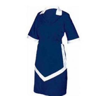 LADIES HOUSEKEEPING 3PC- NAVY AND WHITE X-LARGE