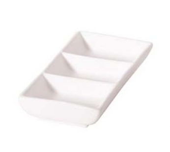 FORTIS NEW BONE RECTANGLE 3 COMPT. DISH 12cm