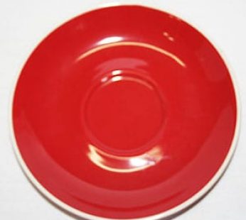 FORTIS CAPPUCCINO SAUCER RED 15.4CM