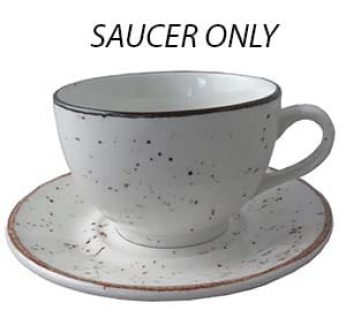 ELEMENTS RUSTIC WHITE SAUCER D/WELL 15CM