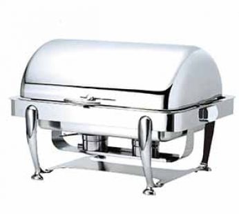 CHAFING DISH RECTANGULAR ROLL TOP CLASSIC