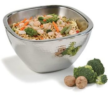 DISPLAYWARE STAINLESS STEEL SERVING BOWL – SQUARE – 210mm