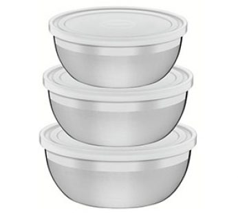 CONTAINER SET STAINLESS STEEL WITH LIDS 1.6/2.19/2.9 LT TR