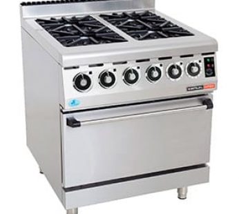 GAS STOVE WITH ELECTRIC OVEN ANVIL 4 BURNER