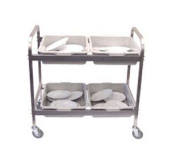 DISH CLEARING TROLLEY ST/STEEL INC 4 DISH N TOTES