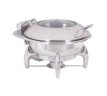 CHAFING DISH INDUCTION – ROUND WITH GLASS LID (STAND NOT INCLUDED)