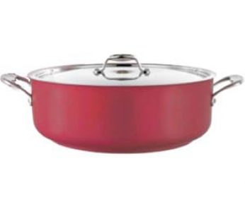 POT CASSEROLE LOW 8.9LT WITH LID RED