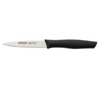 PARING KNIFE 100mm BLACK SERRATED ARCOS