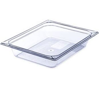 INSERT HALF POLYCARB 65mm – (CLEAR) CAMBRO