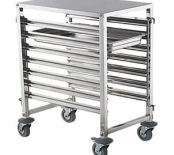 WORKING TABLE STAINLESS STEEL – MOBILE – 7 TIER NEW