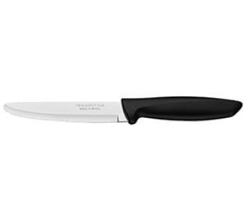 STEAK KNIFE BLACK HANDLE JUMBO ROUNDED TIP TRAMONTINA