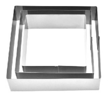 MOUSSE RINGS SQUARE STAINLESS STEEL 3PC (6,8,10CM)