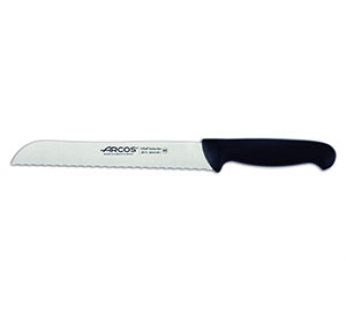 BREAD KNIFE 200 mm BLACK HANDLE ARCOS
