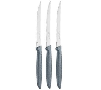STEAK KNIFE PLENUS SET 3PC GREY TRAMONTINA