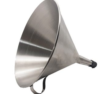 FUNNEL ROUND STAINLESS STEEL WITH STRAINER 120mm