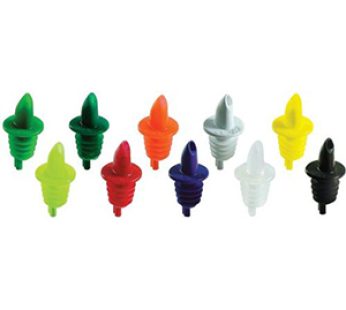 SPEED POURERS PLASTIC-ASSORTED COLOURS 10 PACK