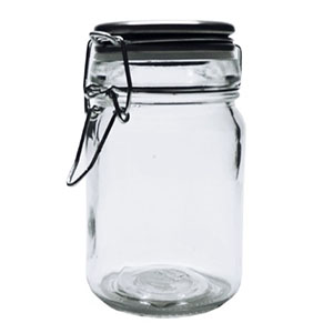 Calypso Glass Candle Jar with Airtight Glass Lid 12 oz