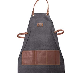 APRON DENIM WITH SYNTHETIC LEATHER TRAMONTINA